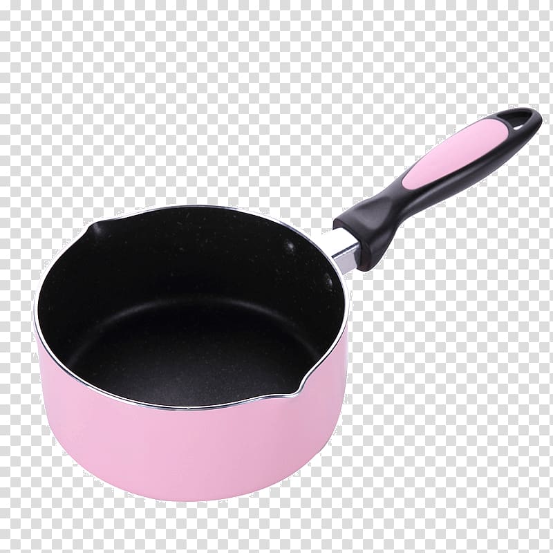 Fried egg Frying pan Non-stick surface Cookware and bakeware Crock, 16cm milk pan pink Maifanshi transparent background PNG clipart