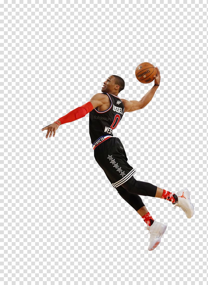 Oklahoma City Thunder 2015 NBA All-Star Game Slam dunk, russ transparent background PNG clipart