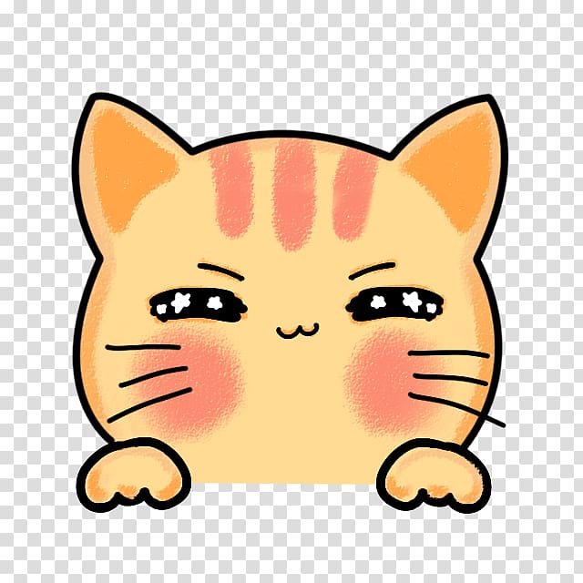 Smiling Orange Cat Illustration Cat Cartoon Cuteness Cute Cat Transparent Background Png Clipart Hiclipart