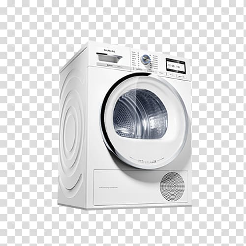 Washing machine Clothes dryer Electricity Home appliance, White drum washing machine transparent background PNG clipart
