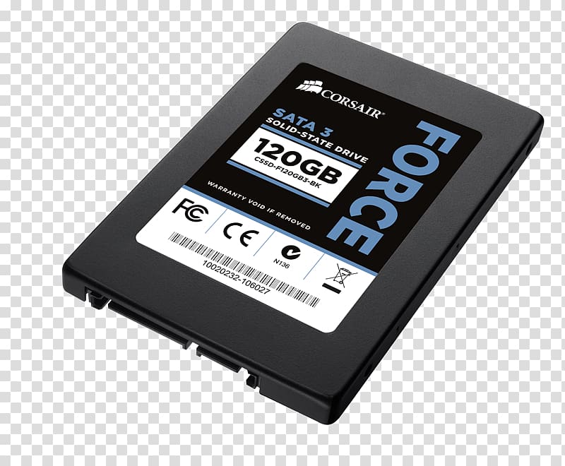 Solid-state drive Corsair Components Corsair Force Series LE SSD Hard Drives Serial ATA, SSD transparent background PNG clipart