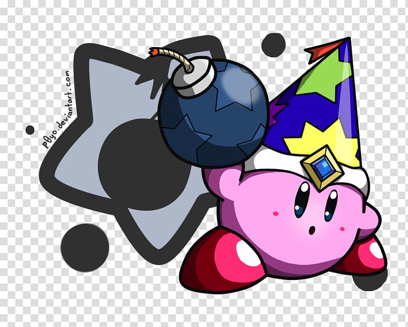 Kirby and the Rainbow Curse Drawing , party popper transparent background PNG clipart