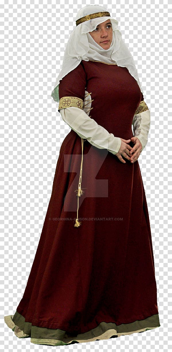 Middle Ages English medieval clothing Cotehardie , medieval transparent background PNG clipart