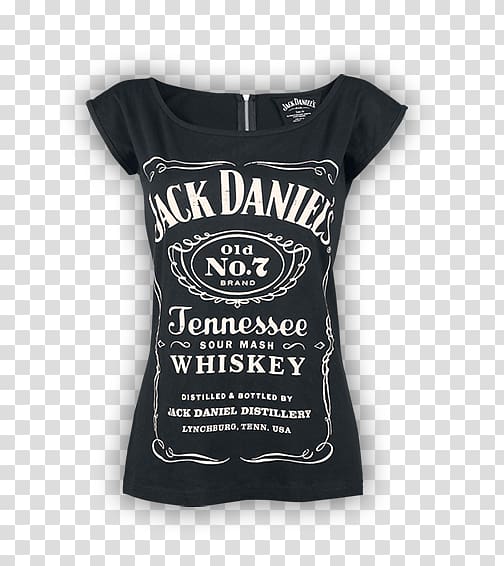 Tennessee whiskey Jack Daniel's T-shirt Sour mash, T-shirt transparent background PNG clipart
