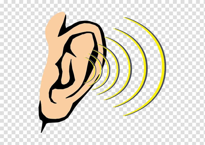 hearing art, Hearing Sound Sense Human body, Cartoon ear transparent background PNG clipart