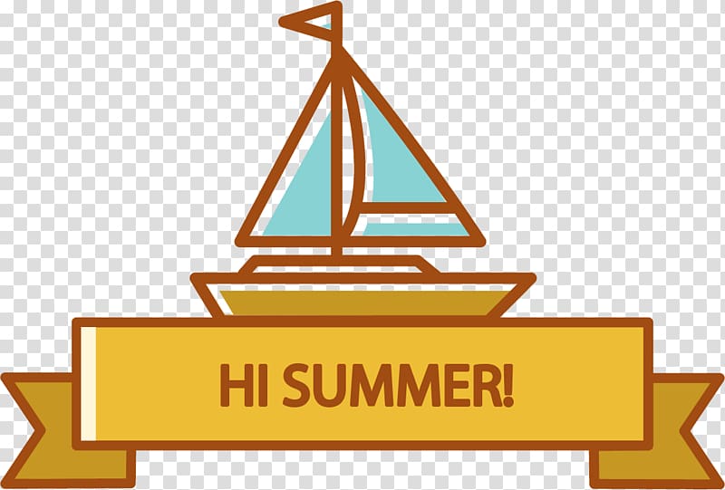 Computer Icons Sailboat Sailing, Cartoon yellow boat transparent background PNG clipart