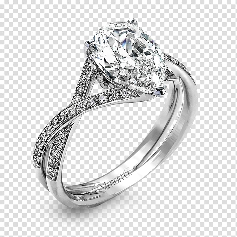 Gemological Institute of America Engagement ring Diamond Wedding ring, Solitaire, Wedding Rings transparent background PNG clipart