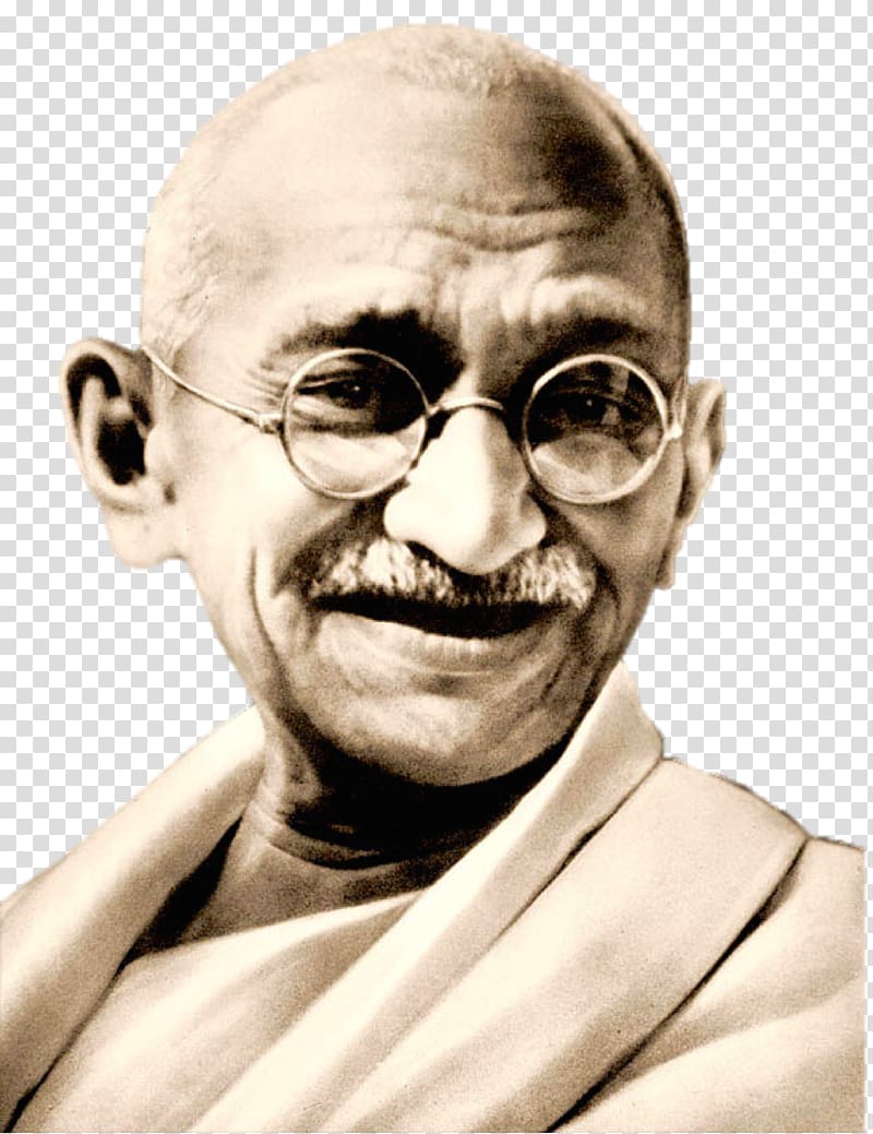 man wearing eyeglasses against blue background, Mahatma Gandhi National Rural Employment Guarantee Act, 2005 India Truth Each one prays to God according to his own light., Mahatma Gandhi transparent background PNG clipart