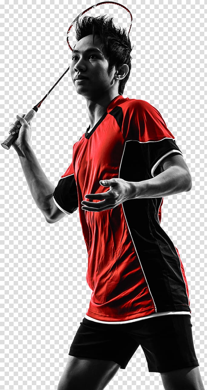 man holding badminton racket, Lin Dan Sport Badminton Athlete, badminton player transparent background PNG clipart