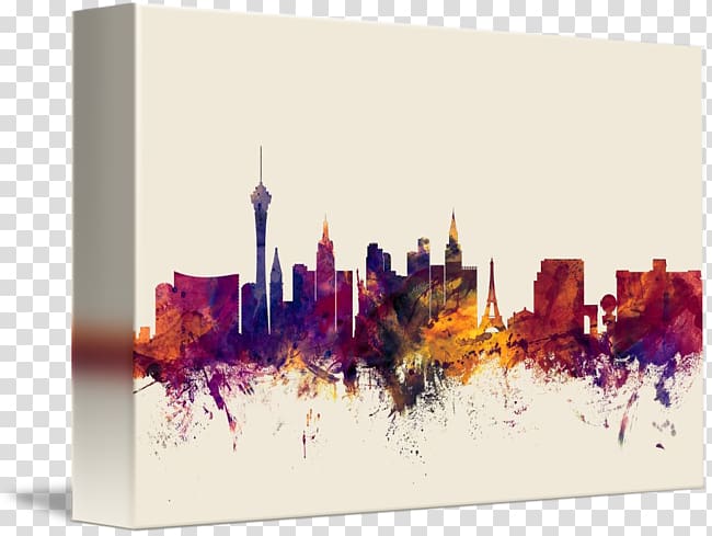 Las Vegas Strip Canvas print Printing Skyline, las vegas skyline transparent background PNG clipart