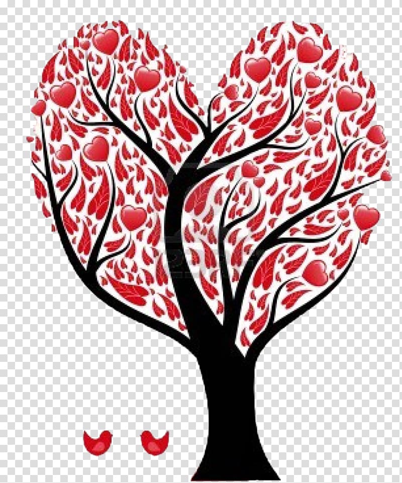 Tree Heart, love tree transparent background PNG clipart