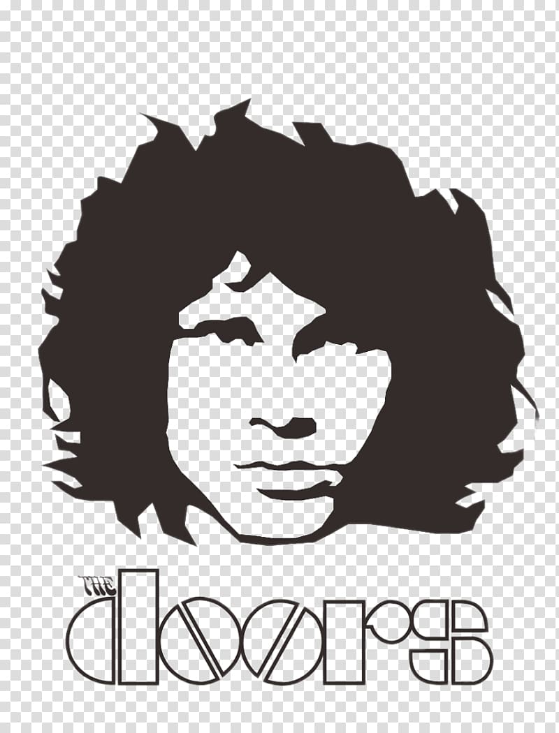 The Doors illustration, The Doors Logo Black and White transparent background PNG clipart