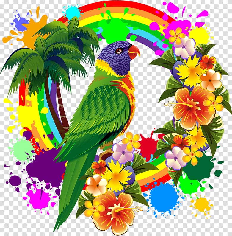 Parrot Rainbow lorikeet Color, parrot transparent background PNG clipart
