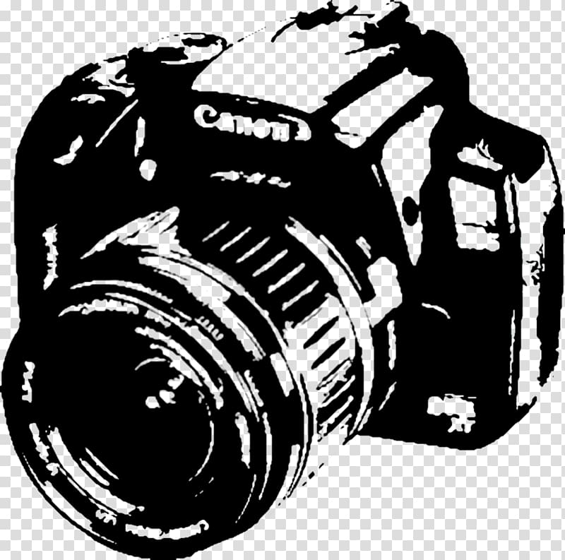 slr camera clip art black and white