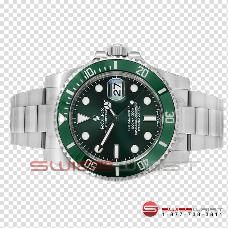 Rolex Submariner Watch strap, metal bezel transparent background PNG clipart