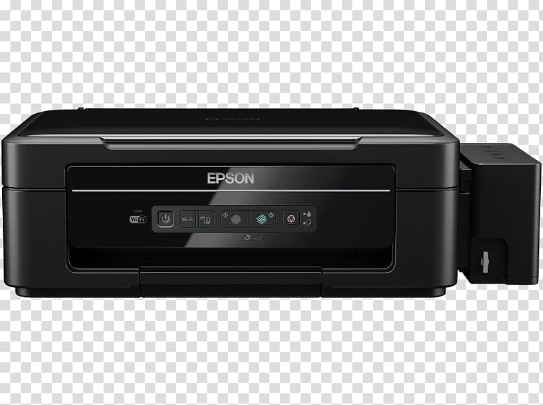 Inkjet printing Multi-function printer Epson Continuous ink system, printer transparent background PNG clipart