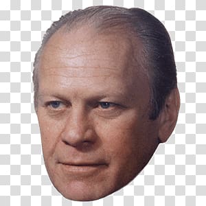 mans face, Gerald Ford transparent background PNG clipart