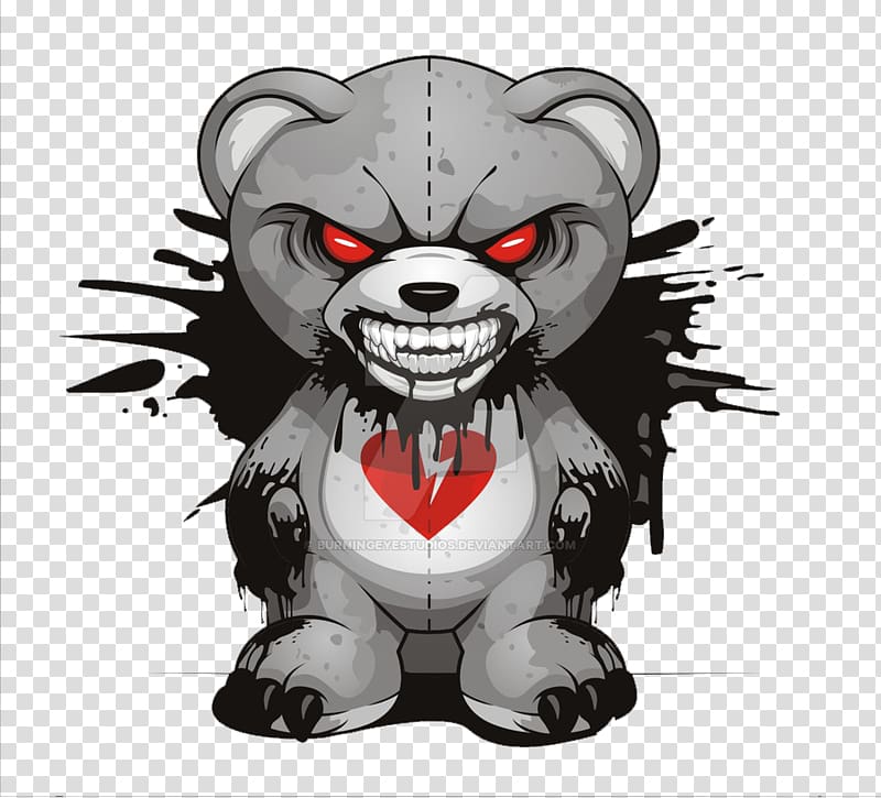 monster bear , Mr. Bean Teddy bear Toy CloudPets, Evil Gloomy transparent background PNG clipart