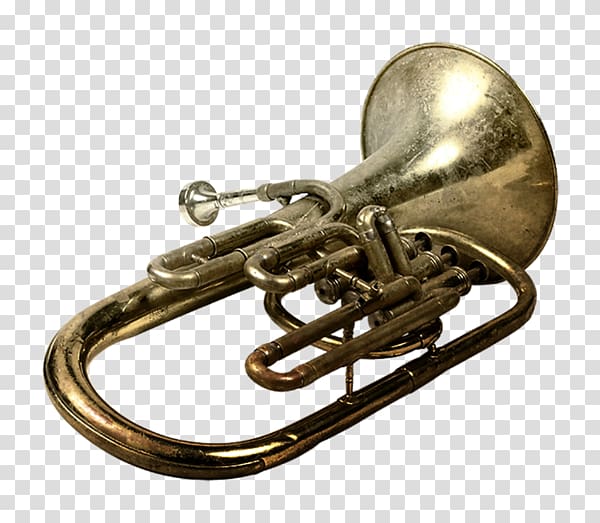 Musical instrument Cornet Trumpet Musical note, Metal trumpet transparent background PNG clipart