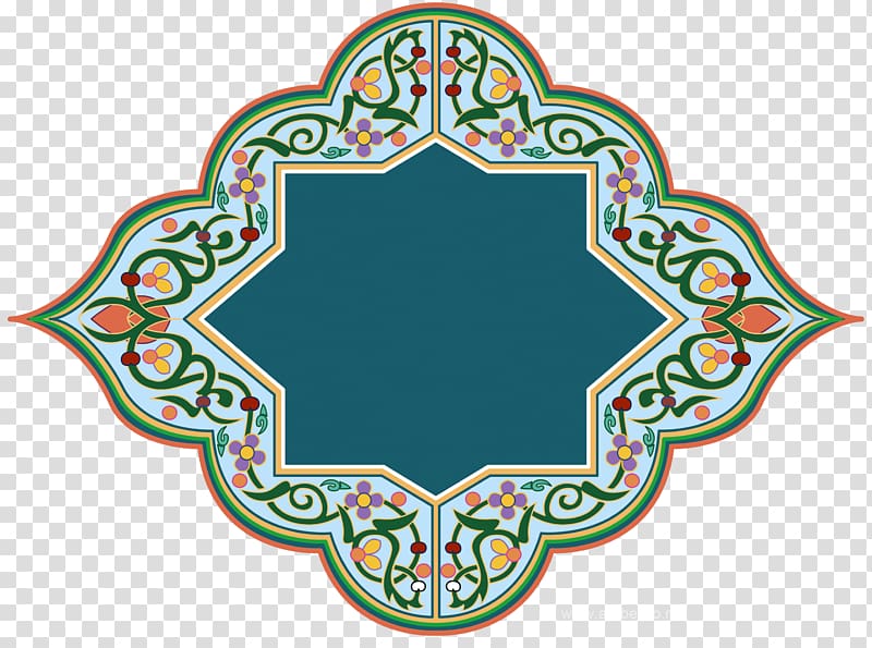 teal and multicolored floral illustration, Arabesque Islam , ornaments transparent background PNG clipart