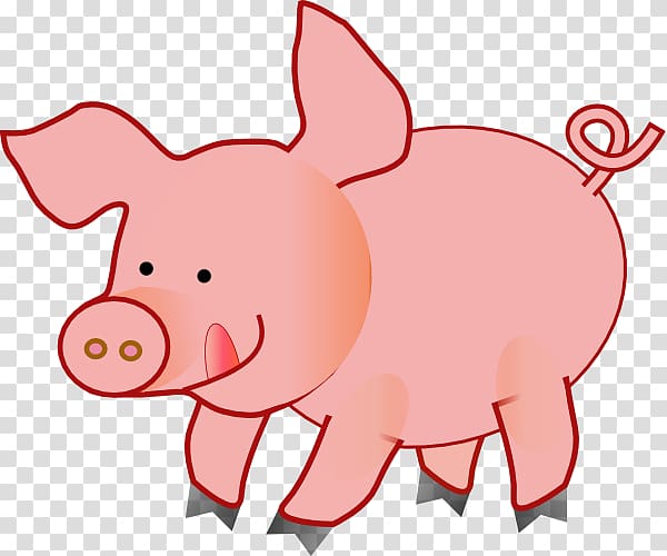 The Three Little Pigs , Pink Pig transparent background PNG clipart