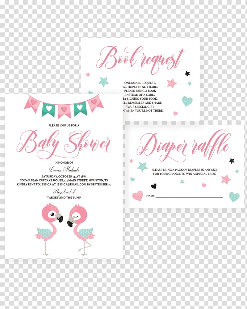 Wedding invitation Baby shower Save the date Party Flamingo, others transparent background PNG clipart