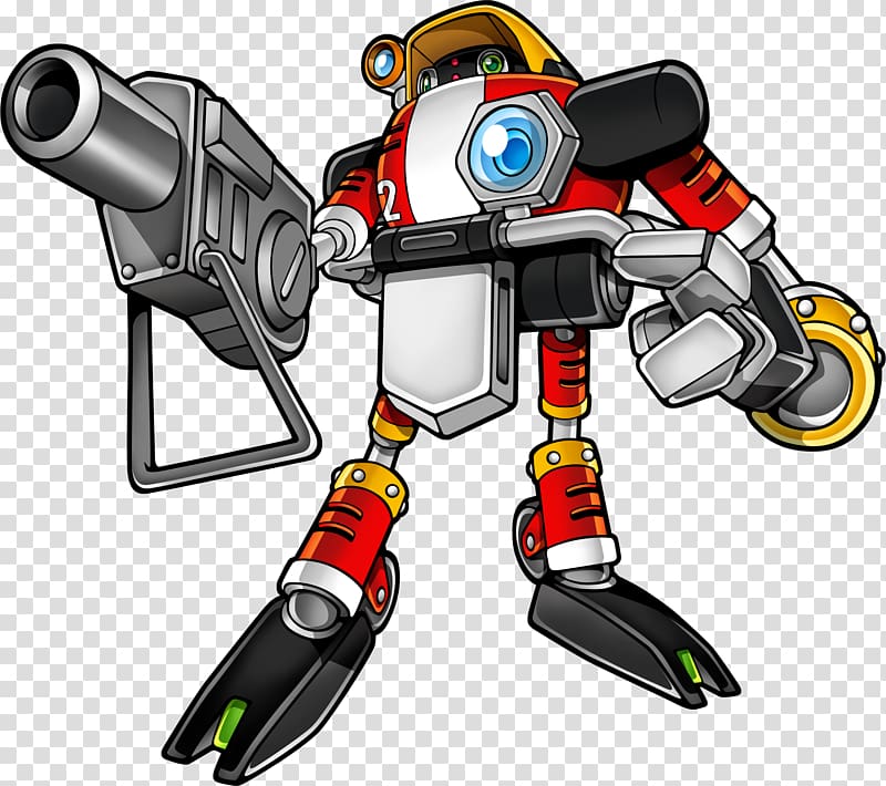 E-102 Gamma Doctor Eggman Sonic Colors Knuckles the Echidna Sonic Forces, robot transparent background PNG clipart