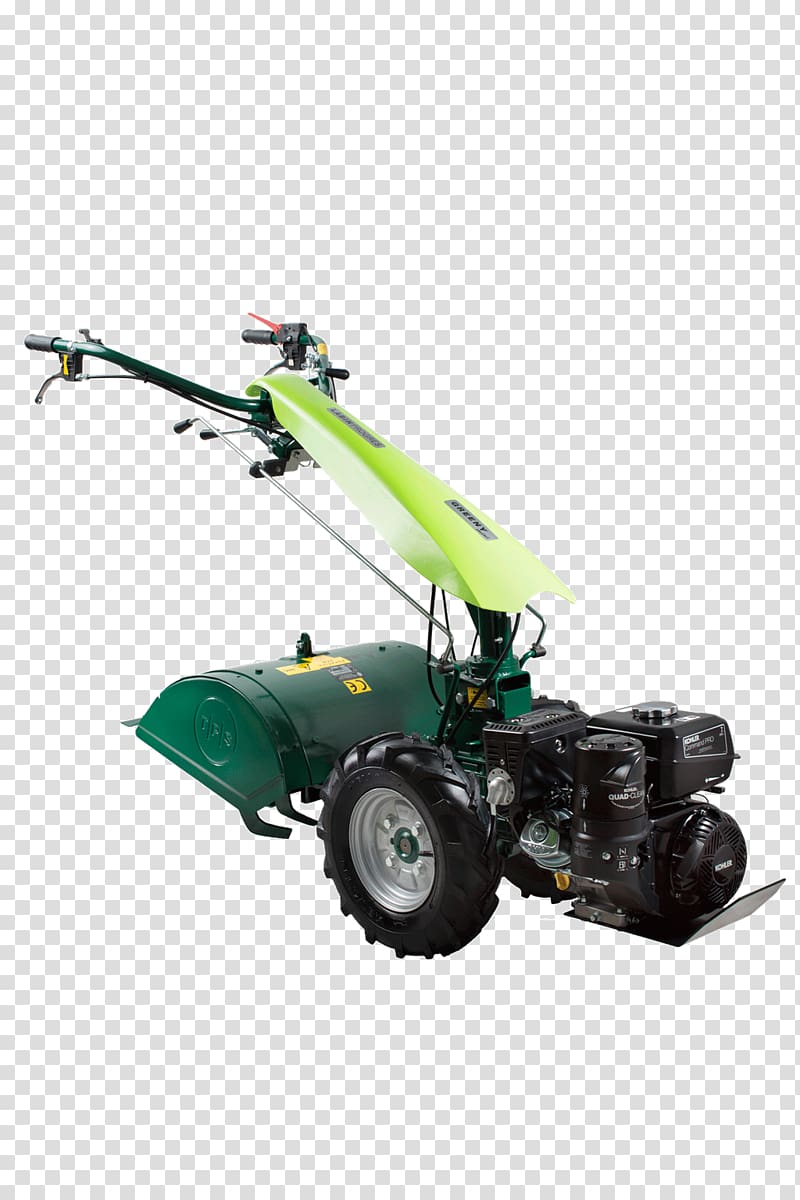 Machine Two-wheel tractor Agriculture Engine, greeny transparent background PNG clipart