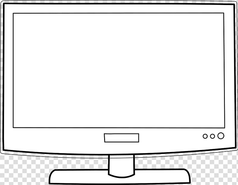 Free Download White Flat Screen Monitor Illustration Television