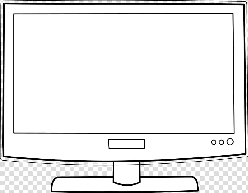 computer screen clipart black and white