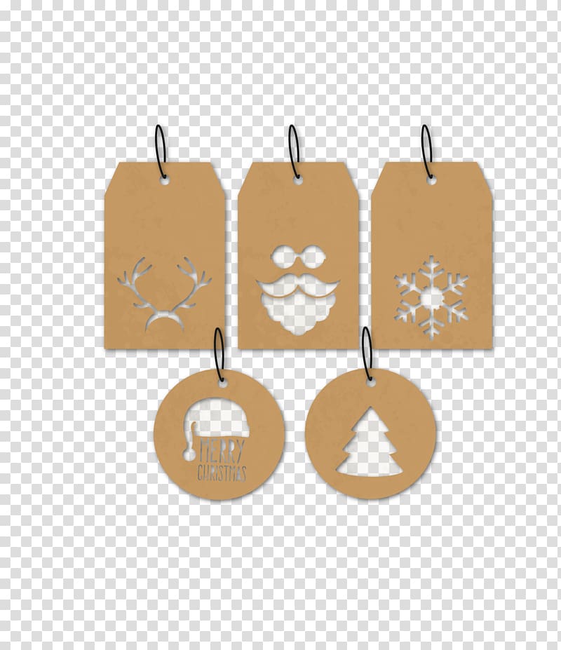 Christmas, Christmas simple notes khaki transparent background PNG clipart