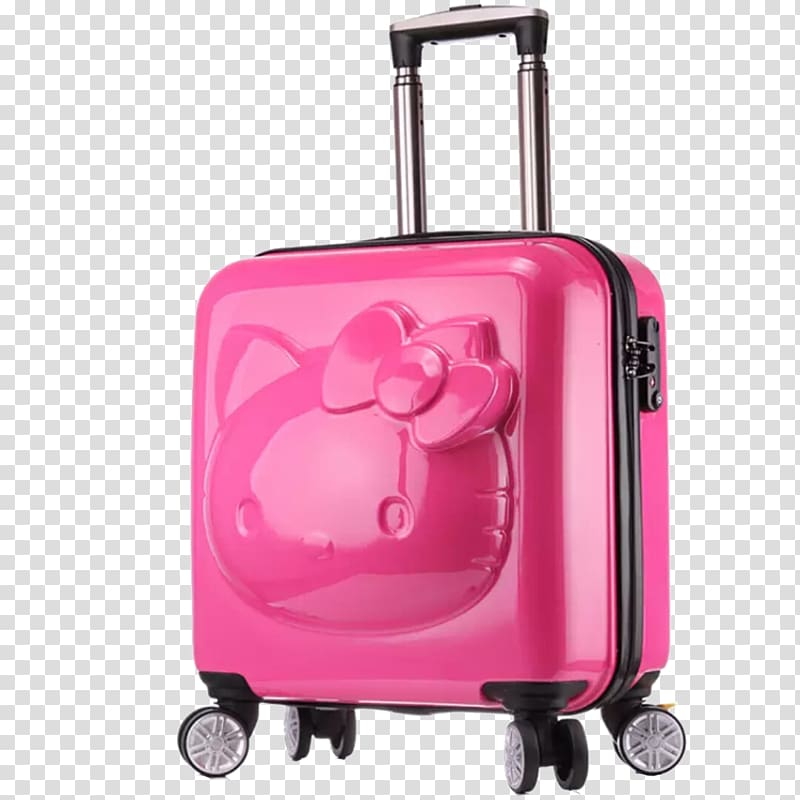 Hand luggage Pink Bag Suitcase, Pink Bags transparent background PNG clipart