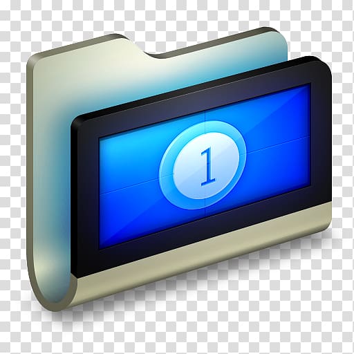 black and blue digital pad art illustration, display device multimedia hardware, Movies Folder transparent background PNG clipart