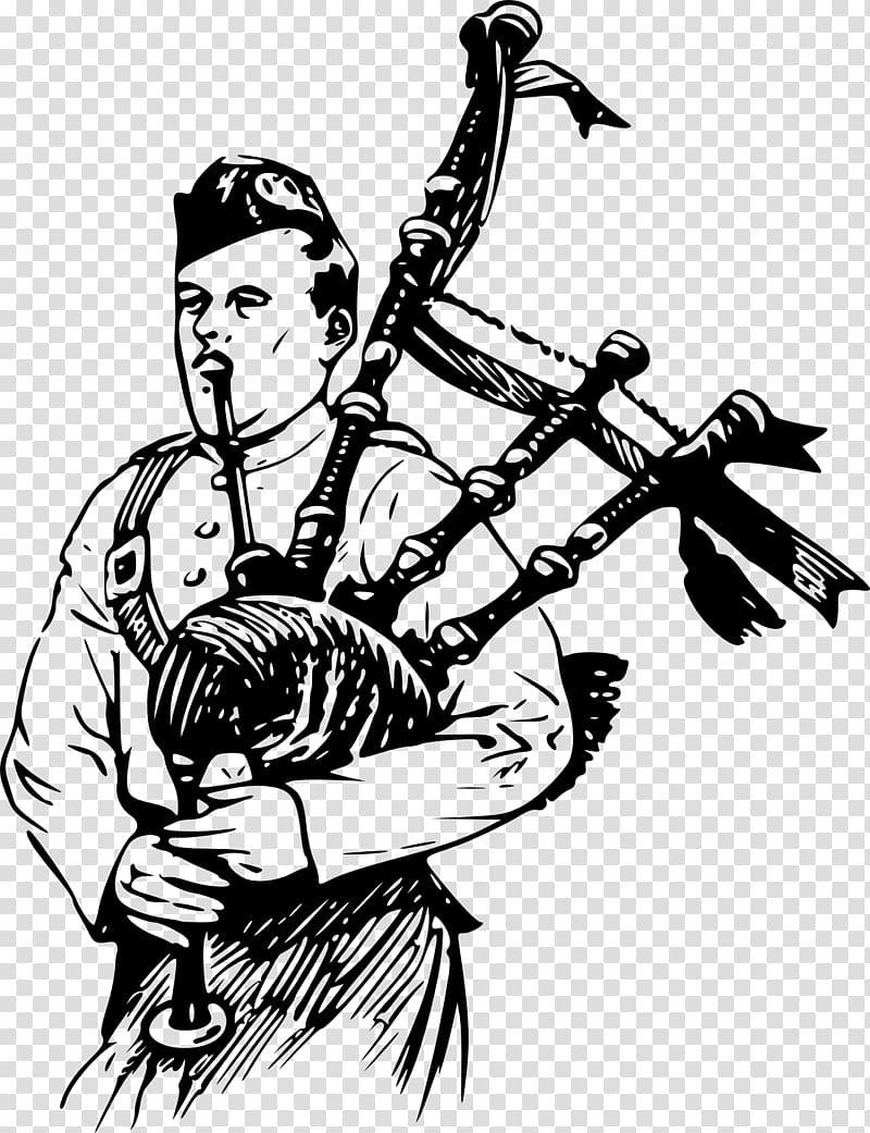 Bagpipes Great Highland bagpipe , musical instruments transparent background PNG clipart