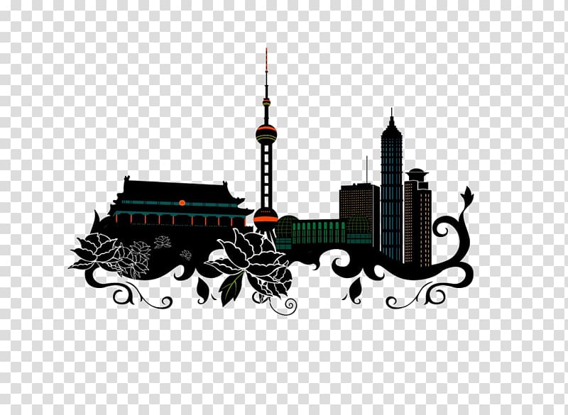 The Architecture of the City , Painted city transparent background PNG clipart