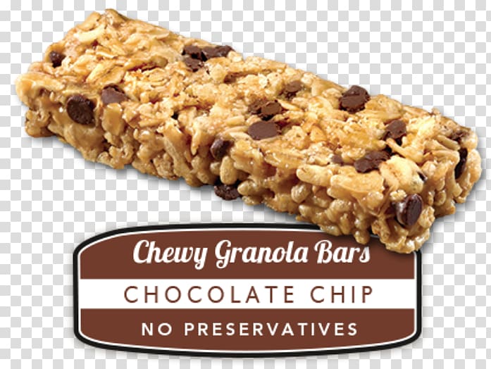 Granola Flapjack Chocolate chip Food Nutrition facts label, sugar transparent background PNG clipart