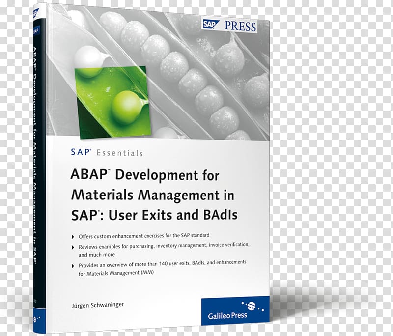 ABAP Development for Materials Management in SAP: User Exits and BAdIs ABAP Development for Financial Accounting: Custom Enhancements SAP Co: Controlling ABAP Development for SAP HANA ABAP Development for Sales and Distribution in SAP: Exits, BADIs, and E, book transparent background PNG clipart