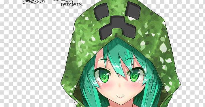 Minecraft Creeper Anime Drawing, Minecraft transparent background PNG clipart