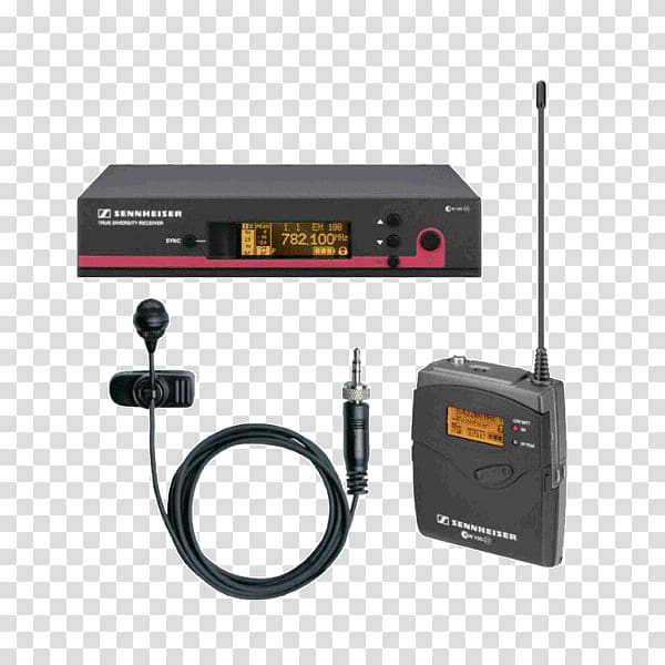 Wireless microphone Sennheiser EW G3 Lavalier microphone, microphone transparent background PNG clipart