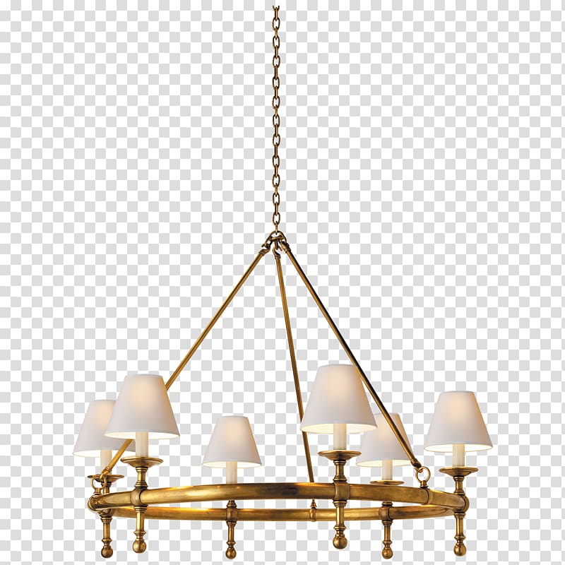 Lighting Chandelier Window Blinds & Shades Visual Comfort, gold shading transparent background PNG clipart