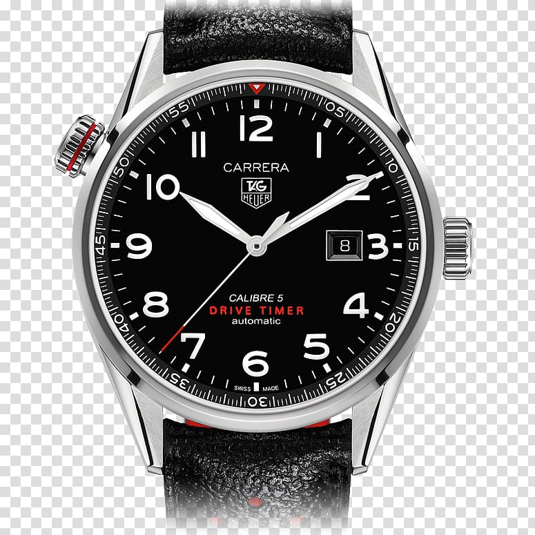 Glycine watch Chronograph Bulova TAG Heuer Carrera Calibre 5, watch transparent background PNG clipart