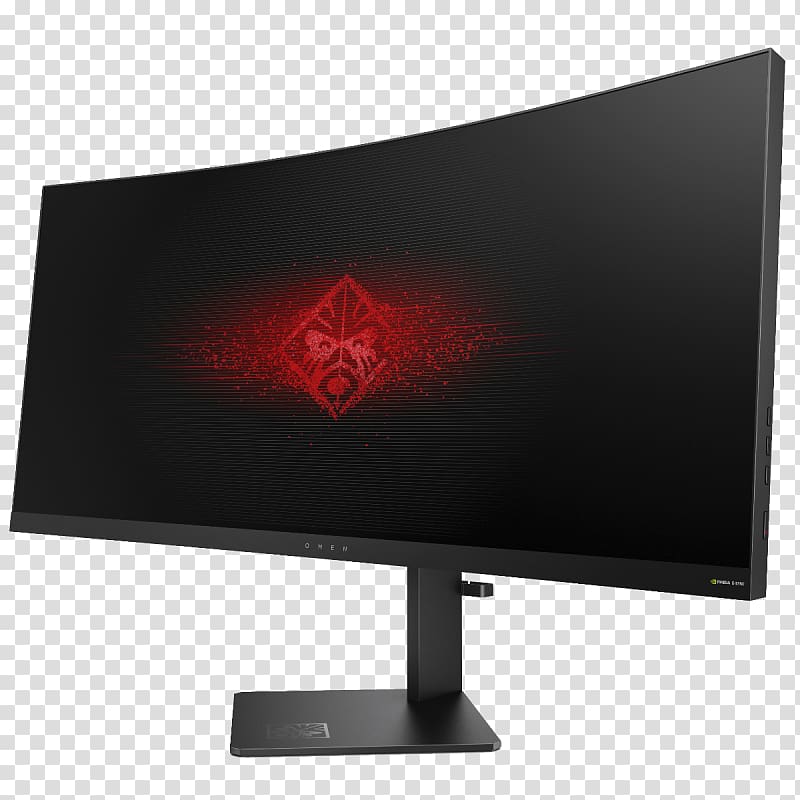 Hewlett-Packard HP OMEN X 35IN CURVED DISPLAYY X3W57AA Computer Monitors 21:9 aspect ratio Nvidia G-Sync, hewlett-packard transparent background PNG clipart