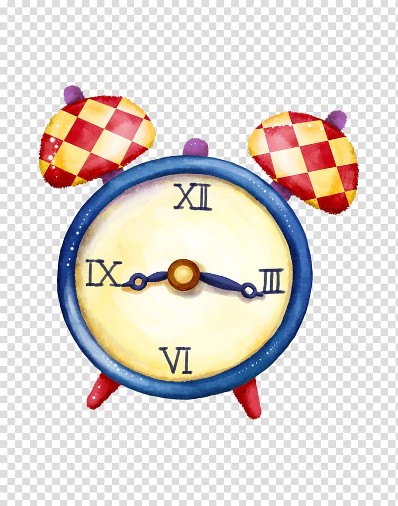 Clock Drawing Animation, Children\'s alarm clock transparent background PNG clipart