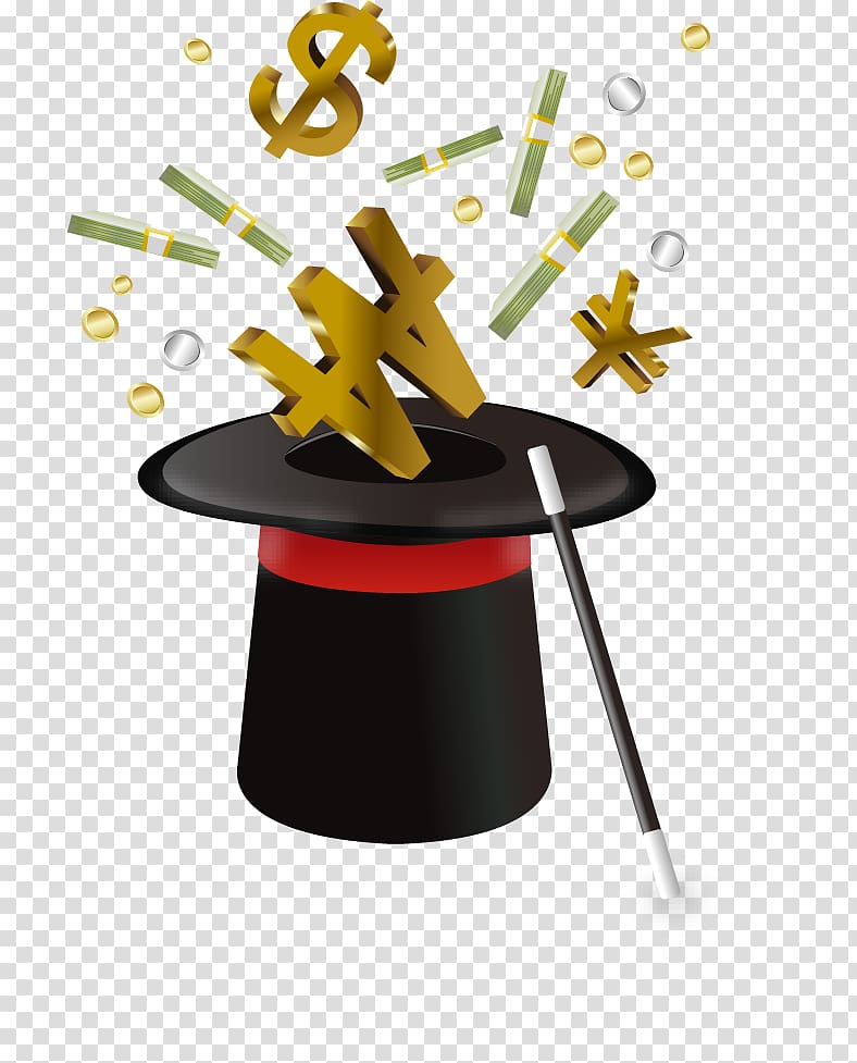 Money Finance Financial transaction Foreign Exchange Market Bank, Money magic hat magic wand transparent background PNG clipart