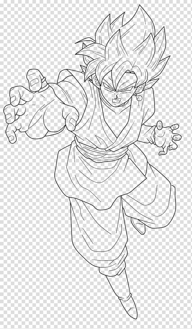 Line art Goku Black Black and white Super Saiyan, goku, angle, white, face  png | PNGWing