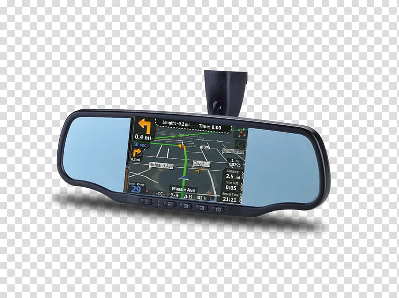 GPS Navigation Systems Car Rear-view mirror Global Positioning System Backup camera, car transparent background PNG clipart