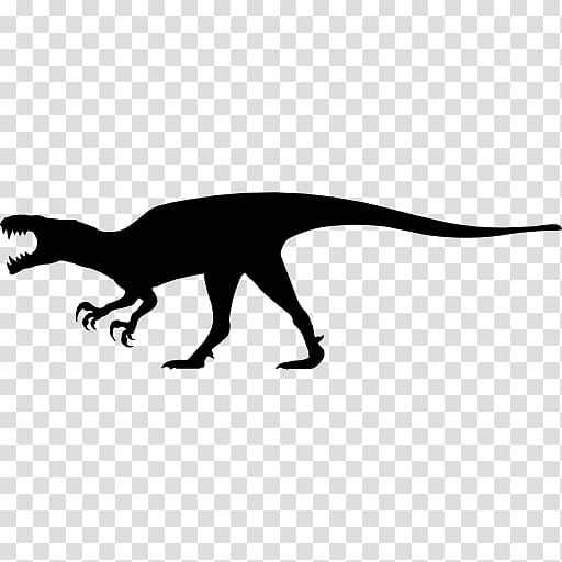 Australovenator Dinosaur Aerosteon Silhouette, dinosaur transparent background PNG clipart