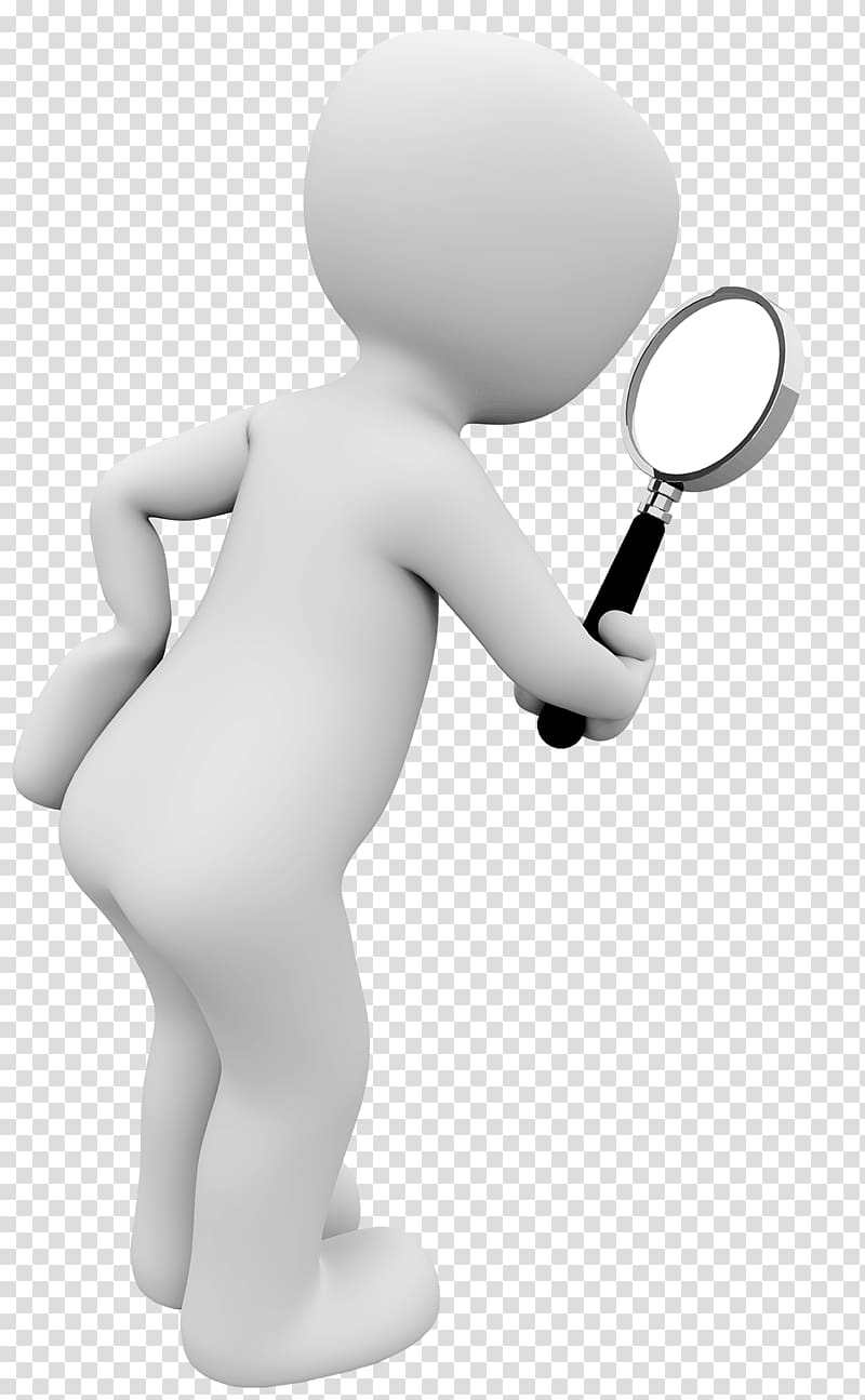 person using magnifying glass illustration, Pixabay Industry Illustration, Do not pull 3D hand holding the magnifying glass of the villain transparent background PNG clipart