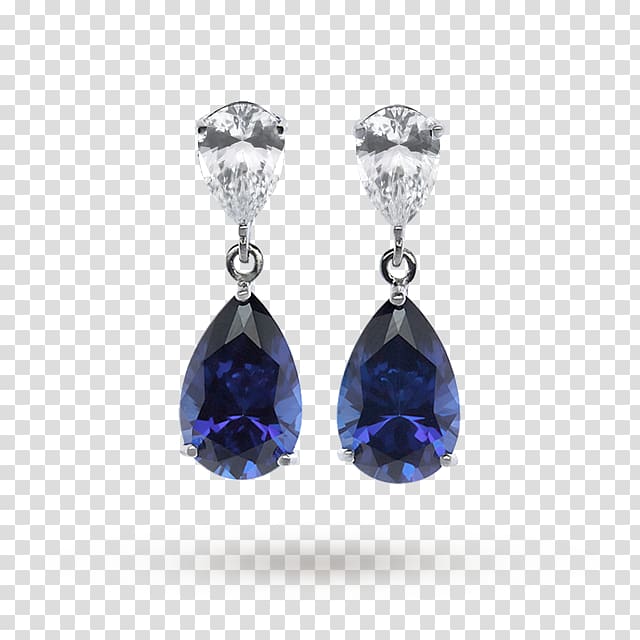 Earring Sapphire Brilliant Gold Jewellery, silver blue sapphire earrings transparent background PNG clipart