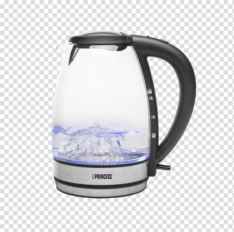 Electric kettle Glass Coolblue Boiling, water glas transparent background PNG clipart